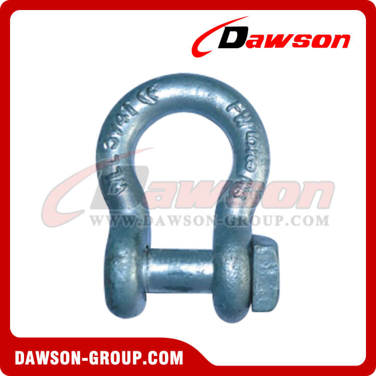 Forged Trawling Bow Shackle with Square Head Pin, Fishing Shackles
