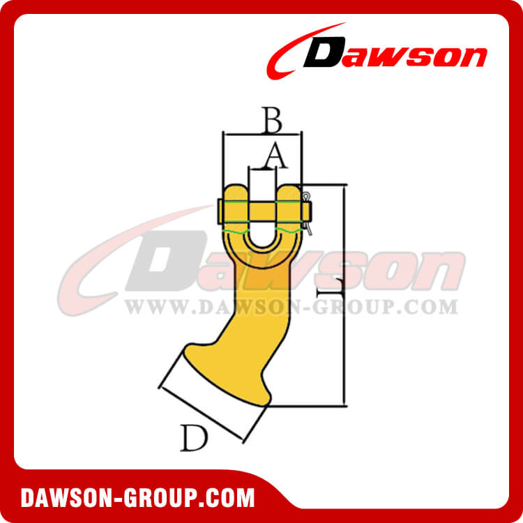 DS070 G80 13MM WLL 5T Clevis Elephant Foot for G80 Lashing Chain