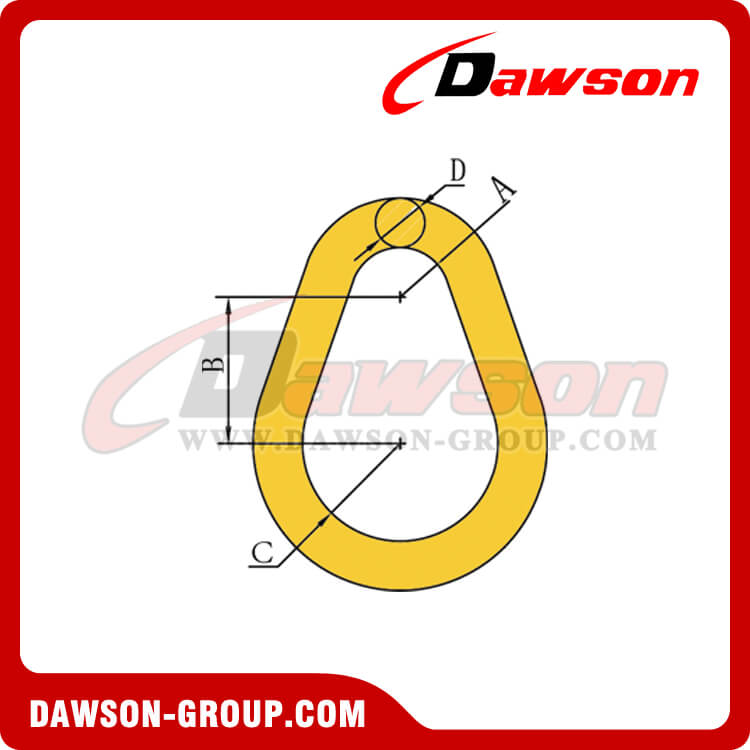DS034 3/8''-4'' Forged Alloy Steel Pear Shaped Link