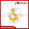 DS368 G80 WLL 2-5.3T Eye Hoist Hook with Large Opening for Lifting Chain Slings