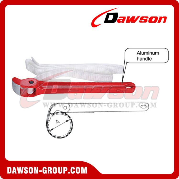 DSTD06J-2 European Type Aluminum Handle Strap Wrench, Pipe Grip Tools 