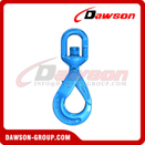 DS1007 G100 6-32MM European Type Swivel Self-Locking Hook for Crane Lifting Chain Slings