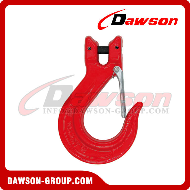 DS069 G80 1/4''-3/4'' Clevis Sling Hook with Latch for Lifting Chains