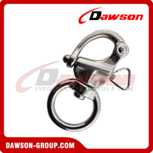 Stainless steel Swivel snap shackle(round ring)