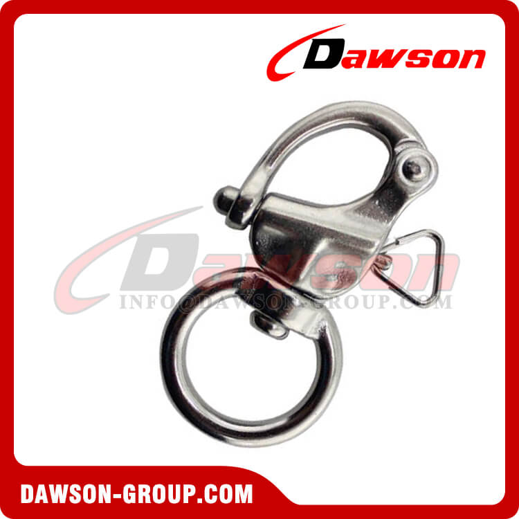 Stainless steel Swivel snap shackle(round ring)