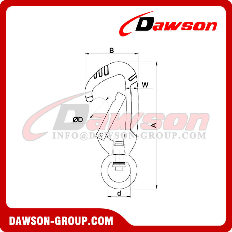 DS7803D1 Carabiner Snap Hooks, Aluminium Alloy Snap Hooks, Snap Hooks - Dawson Group Ltd. - China Manufacturer, Supplier
