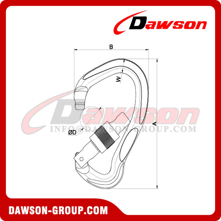 DS7109B Rock Climbing Buckle, Alloy 7075 Snap Hooks - Dawson Group Ltd. - China Manufacturer