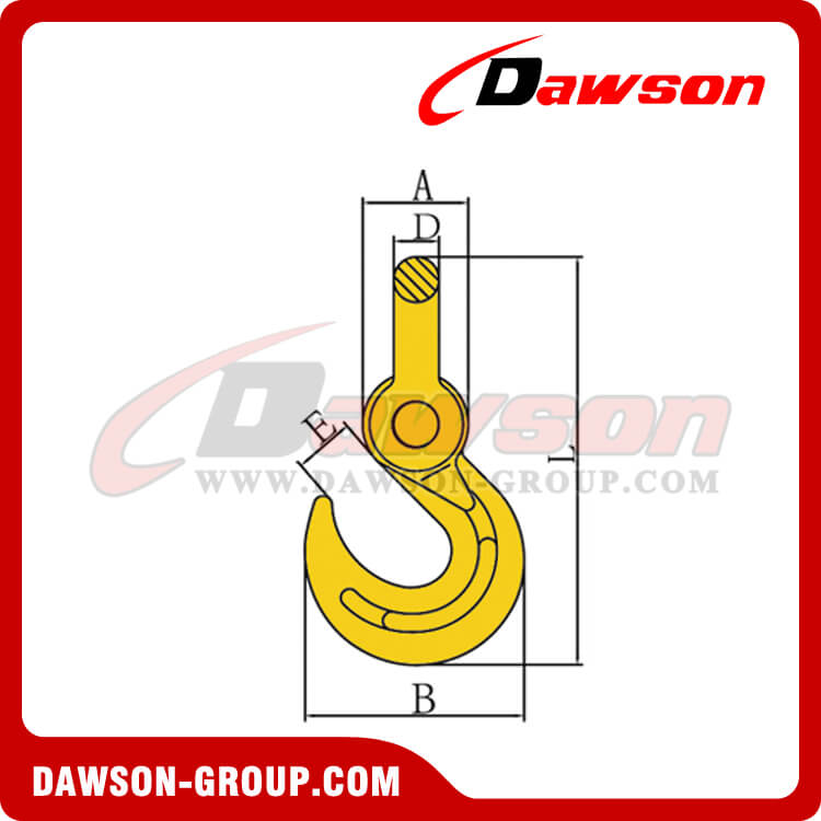 DS111 G80 / Grade 80 WLL 8.5T Forged Steel Tractor Hook for Pulling