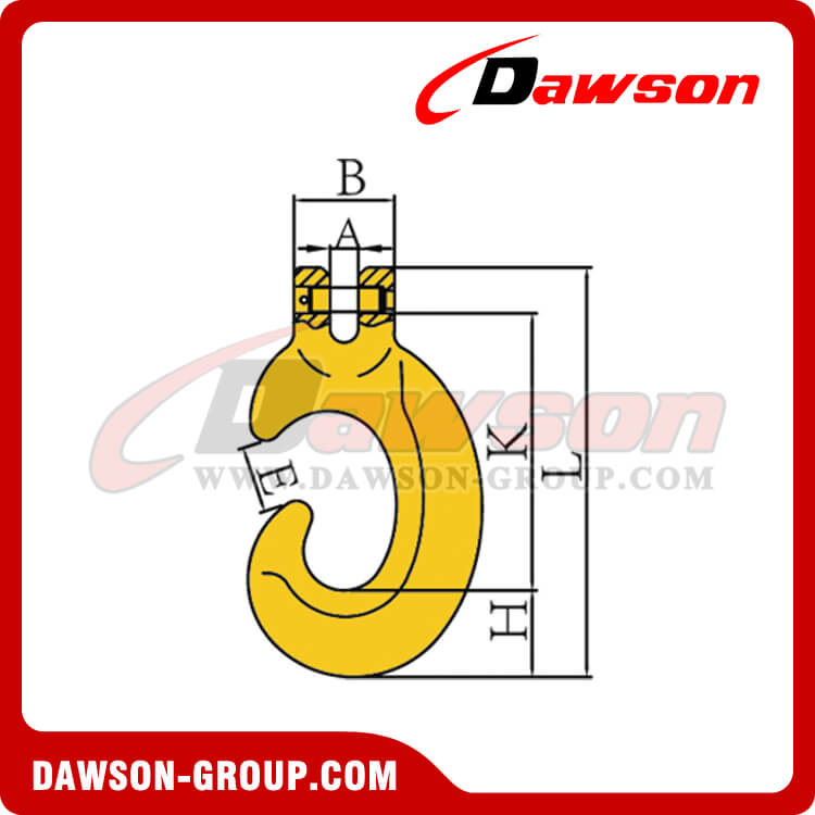 DS024 G80 7/8-16MM Clevis C Hook for Lashing
