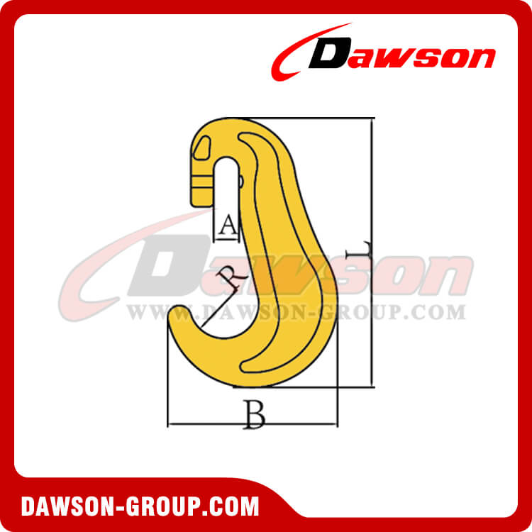 DS071 G80 9-13MM Lashing Type C Hook with Split Pin(Bolt) for Lashing Chain