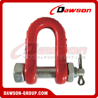 DS049 G80 7/8-16MM Bolt Type Dee Shackle, Chain Shackle with Bolt for Lifting