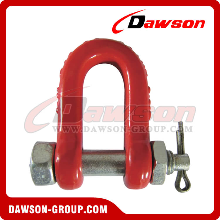 DS049 G80 7/8-16MM Bolt Type Dee Shackle, Chain Shackle with Bolt for Lifting