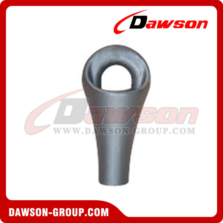 High Grade Drop Forged Cast Steel Rope Pear Socket for Steel Wire Rope