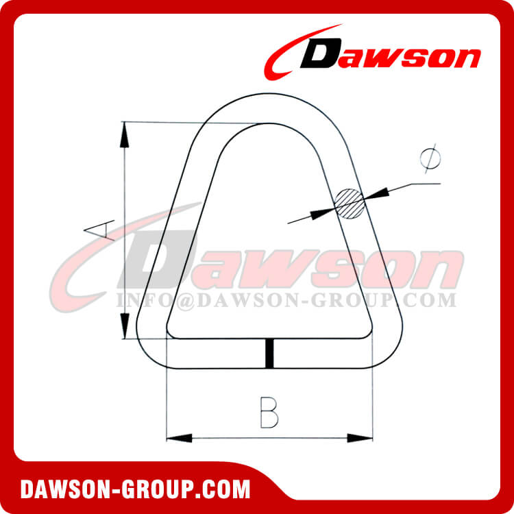 DS906 WLL 5T Welded Delta Ring