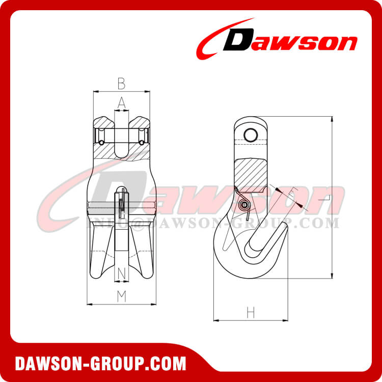 DS301 G80 6MM 8MM 10MM Clevis Clutch for Adjust Chain Length