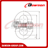DS267 G80 5/8'' 3/4'' Connecting Link, Forged Super Alloy Steel Chain Connector Coupling Link