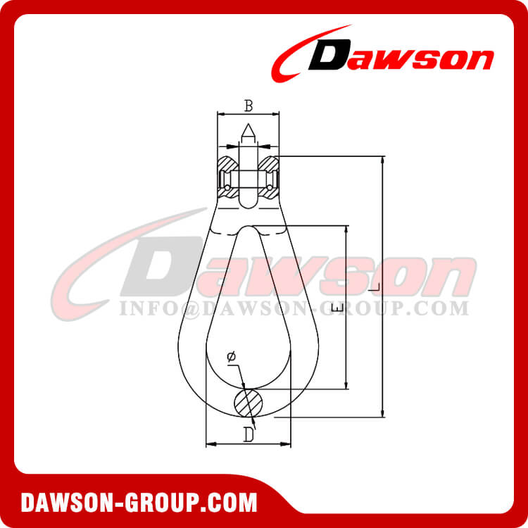 DS1062 G100 13MM 16MM Clevis Reeving Link for Lifting