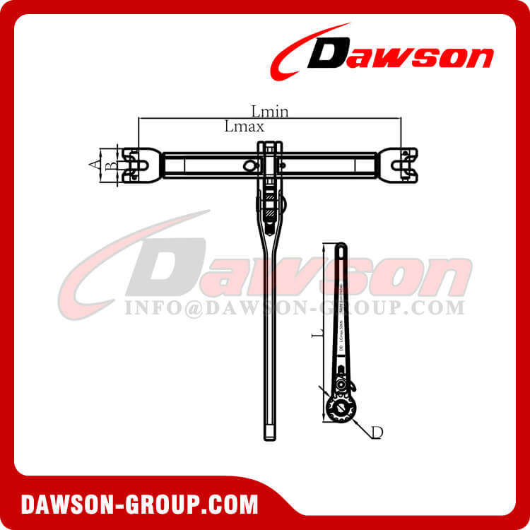 G100 Clevis Type Ratchet Load Binder for G100 Chain - Dawson Group Ltd. - China Supplier