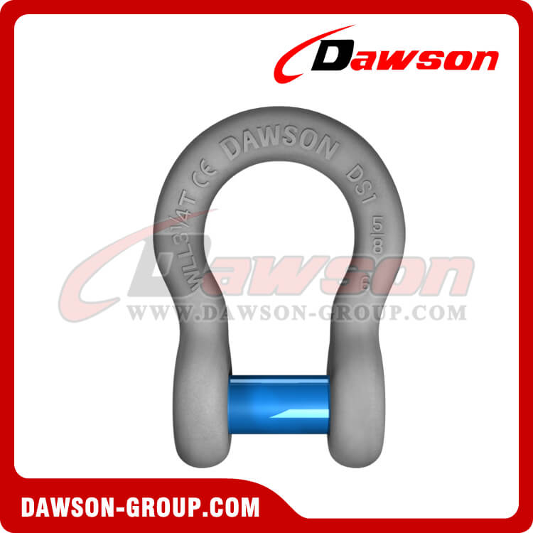 US Type Forged Trawling Bow Shackle with Sunken Pin, S6 Anchor Shackle Square Sunken Hole Pin