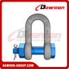 Dawson Brand Hot Dip Galvanized US Type DG2150 Chain Shackle with Safety Pin, S6 Bolt Type Dee Shackle