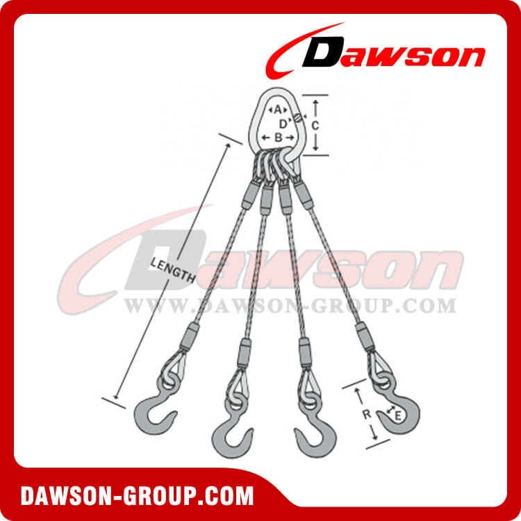 WS74-TTH Flemish Eye Splice Wire Rope Slings, lifting wire rope sling -  China Manufacturer, Supplier, Factory, Exporter