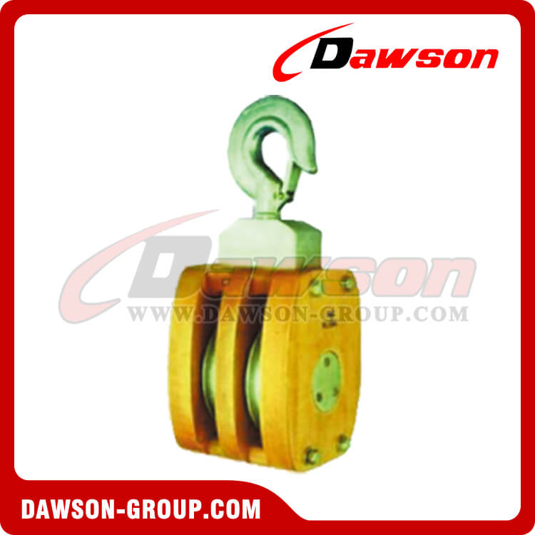 DS-B135 JIS Ship's Wooden Block Double With Hook