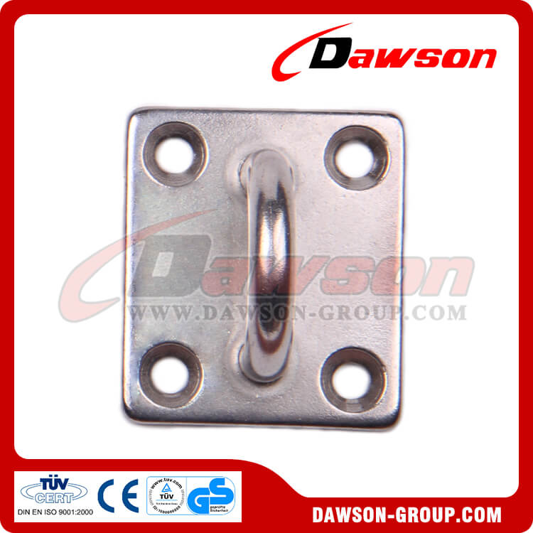 Stainless Steel Square Eye Plate with Ring