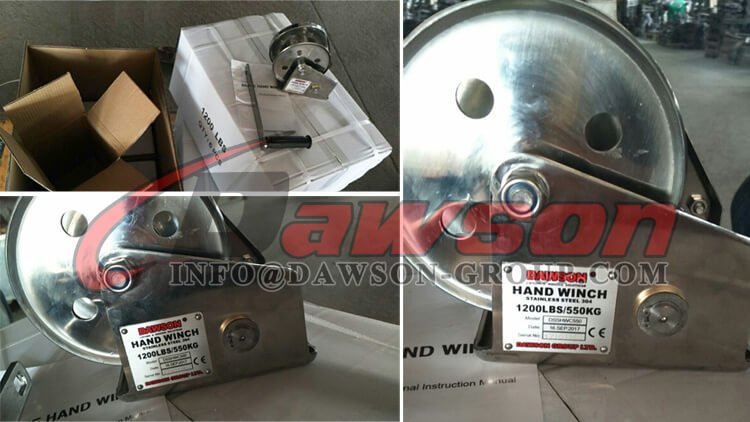 1200LBS SS304 Small Stainless Steel Reversible Hand Winches - China Supplier, Factory