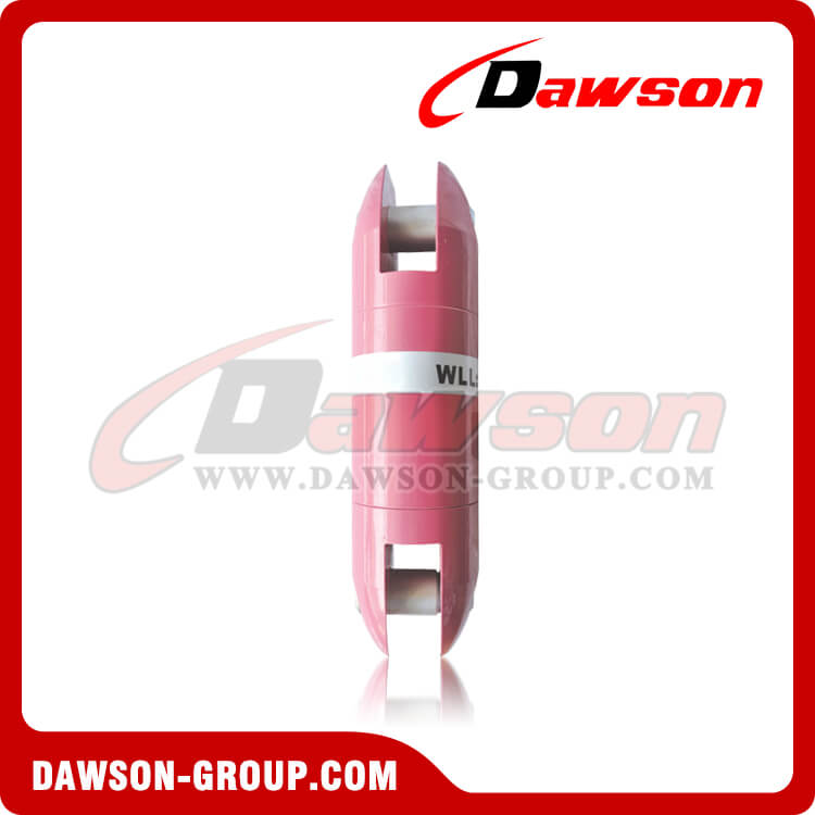 DS087Y G80 WLL 0.75-35T Bullet Style Jaw & Jaw Angular Contact Bearing Swivels for Lifting Rigging