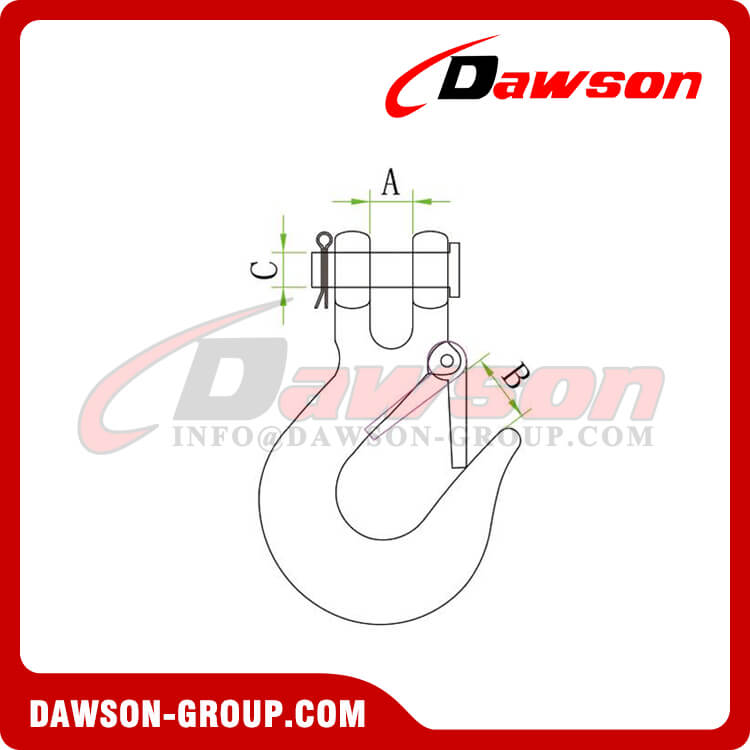 Painting of Clevis slip hook with latch - Dawson Group Ltd. - China Manufacturer, Supplier, Factory, Exporter
