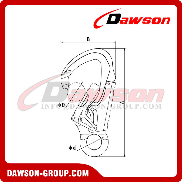 DS7110TN Aluminium Snap Hook, Alloy Carabiner Hook