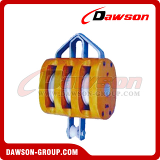 DS-B044 Regular Wood Block Triple Sheave Without Shackle