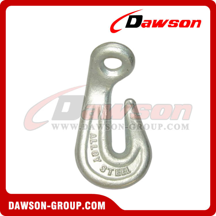 DS063 G80 WLL1.85-5T Forged Alloy Steel Eye Bend Hook for Lashing and Pulling