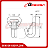 DSWH50502 B/S 5000KG/11000LBS 50mm Zinc Plated Double J Hooks with Latch