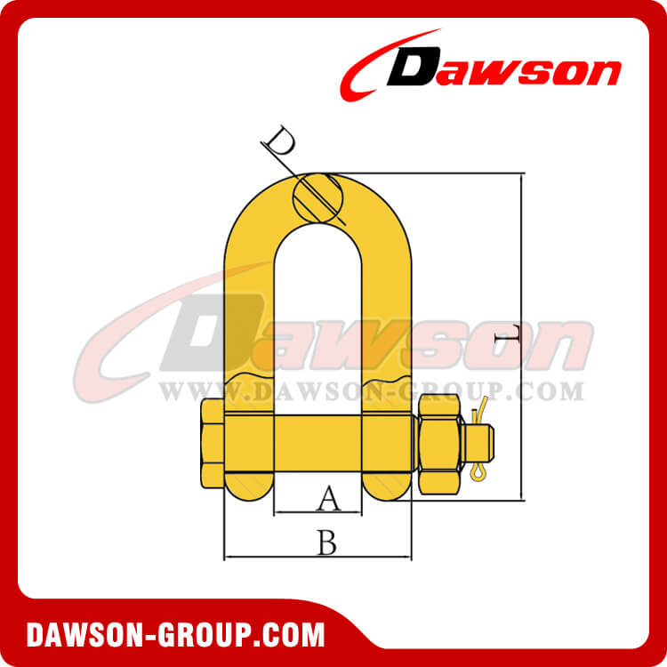 DS049 G80 BOLT TYPE DEE SHACKLE - DAWSON GROUP LTD. - CHINA MANUFACTURER, SUPPLIER, FACTORY