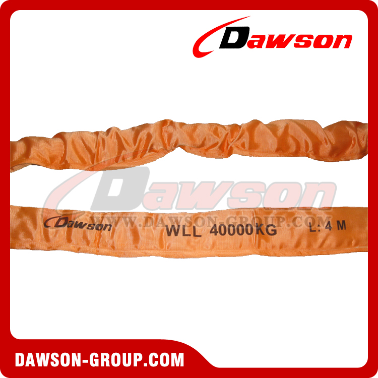 WLL 40T Polyester Round Slings AS 4497, 40000KG Heavy Duty Round