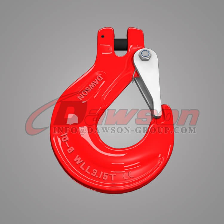 G80 Clevis Sling Hook with Cast Latch for Chain Slings, Grade 80 Clevis Hook - Dawson Group Ltd. - China Factory G80 Clevis Sling Hook with Cast Latch for Chain Slings, Grade 80 Clevis Hook - Dawson Group Ltd. - China Factory