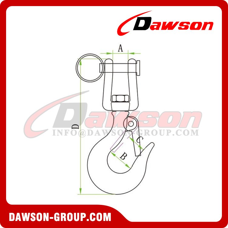 Stainless steel jaw swivel crane hook - Dawson Group Ltd. - China  Manufacturer, Supplier, Factory
