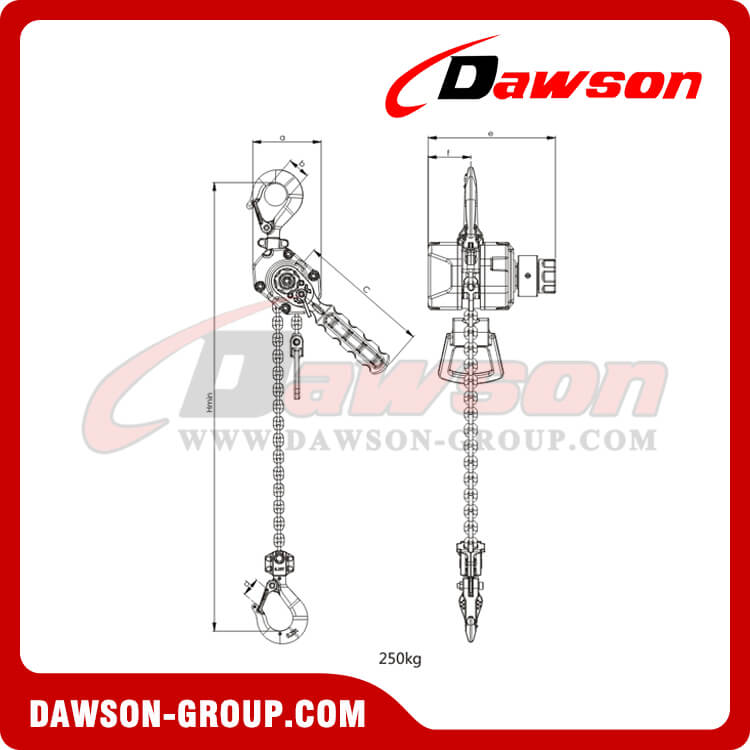 Painting of 250kg Aluminum Alloy Lever Hoist - China Supplier