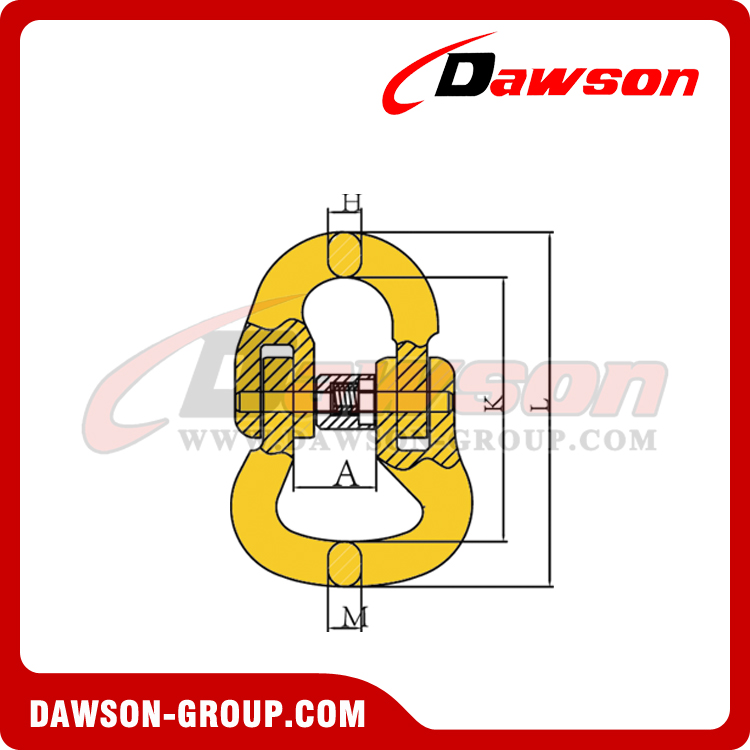 DS079 G80 19-25MM Special Webbing Connecting Link / Grade 80 Web Sling Connector for Webbing