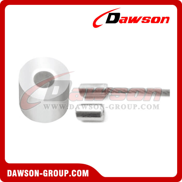 Wire Rope Aluminum Stop Buttons, US Type Aluminum Round Ferrule