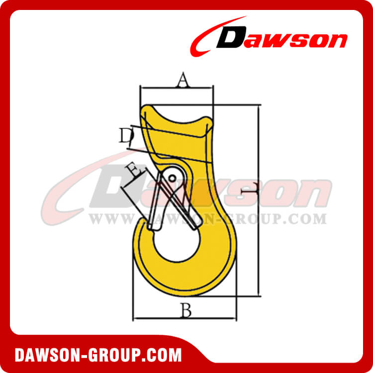 DS072 G80 3/8-1/2'' - 1'' Sliding Eye Choker Hook for Lifting Chain Slings