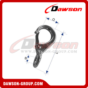 Stainless Steel Fixed Eye Snap Hook