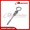 Swing Hook With Bolt Iron Thread Zinc Plated