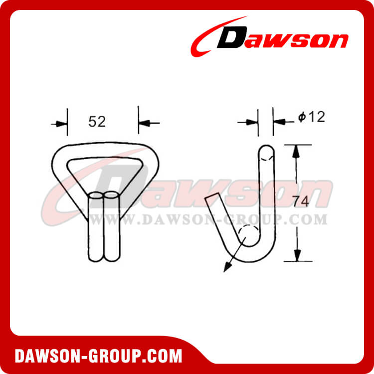 DSWH50505 B/S 5000KG/11000LBS Wire Hook