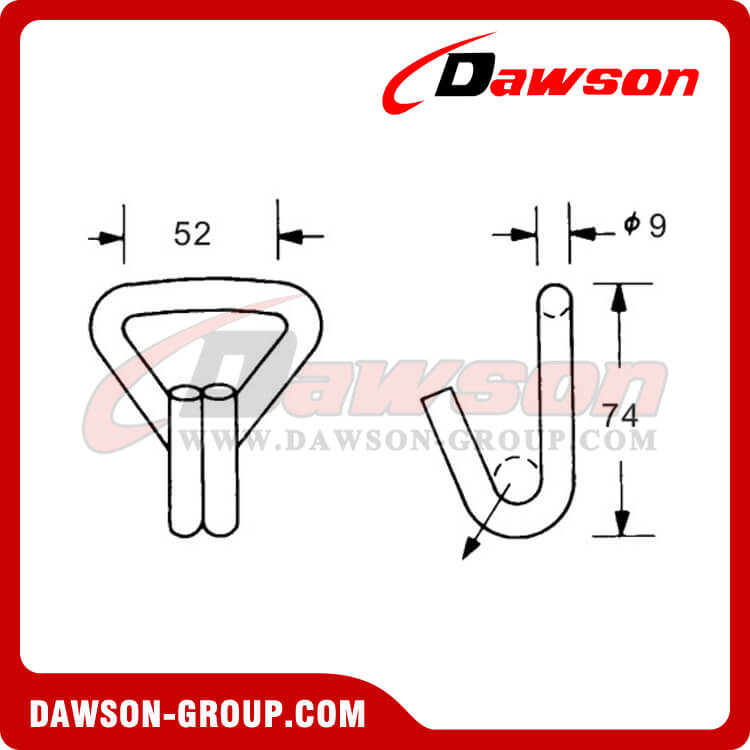 DSWH50301 B/S 3000KG/6600LBS Wire Hook