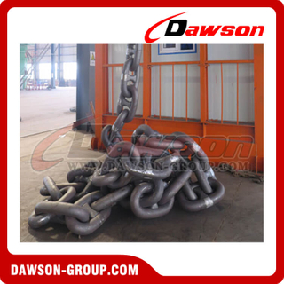 R5 Stud / Studless Offshore Mooring Chain for Oil Platform, Hot Dip Galvanized or Painted Black, 34mm to 152mm 1-3/8 to 6 inch