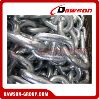 20.5MM U2 U3 Stud / Studless Link Anchor Chain for Marine Ship, Hot Dip Galvanized or Painted Black, 16mm to 152mm 5/8 to 6 inch