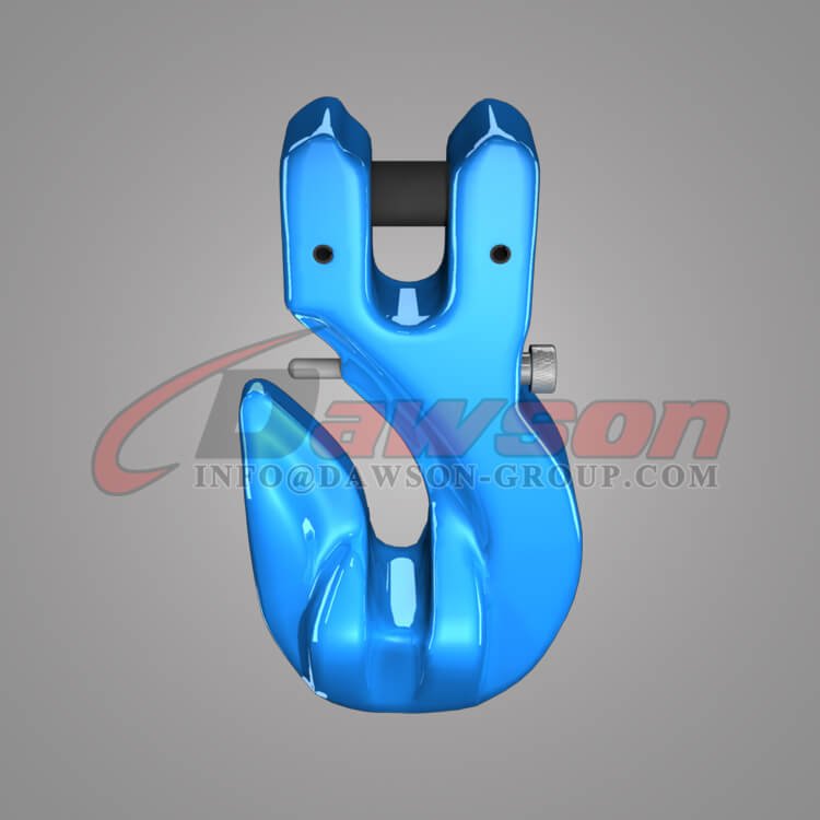 Grade 100 Special Clevis Grab Hook with Safety Pin, WLL 4T Alloy Steel Clevis Hook for Chains - China Factory, Exporter - Dawson Group Ltd.