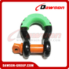 Dawson Drop Forged Bow Shackle with PU Protection for Towing & Recovery Strap, S6 Screw Pin Anchor Shackles